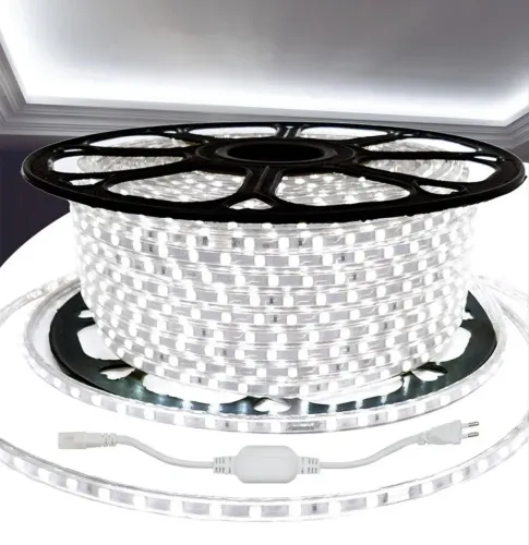 Fita Led 5050 Branca Frio C/fonte 110v 30 Metros Provad'água Branco-frio 127v 110v
