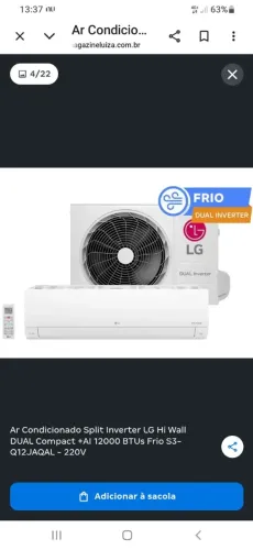 Ar condicionado split 12000 btu.inverter