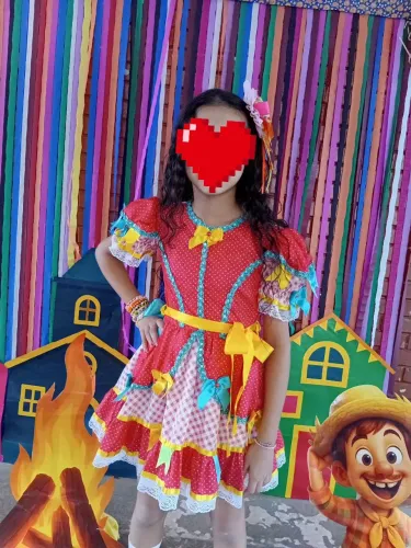 Vestido infantil para festa junina