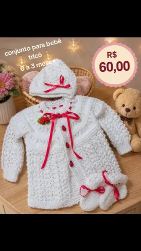 Conjunto para bebê - tricô
