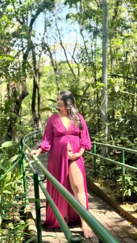 Vestido para ensaio gestante