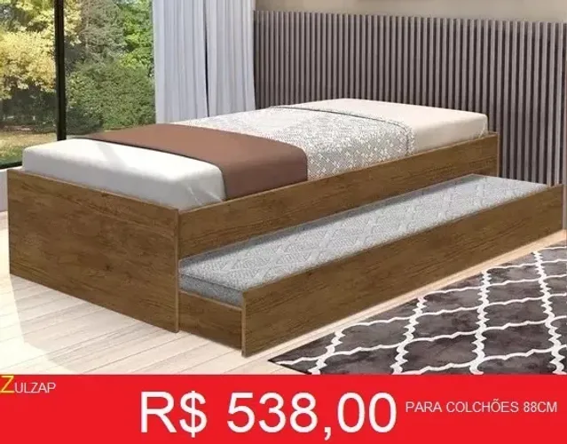 Cama com auxiliar já incluso 