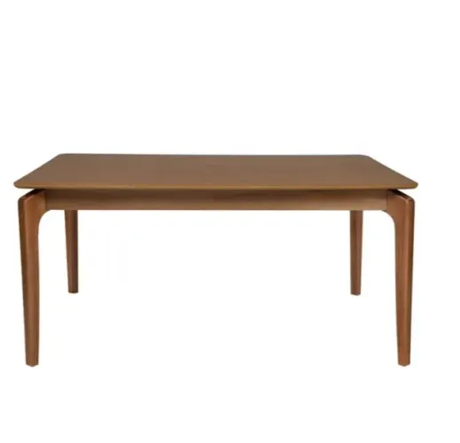 Mesa de jantar L160 x P 90 x Alt 77 em madeira maciça e MDF Natural