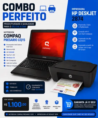 NOTEBOOK + IMPRESSORA