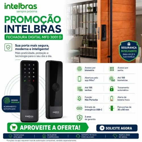 Fechadura digital Intelbras