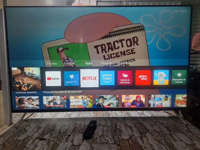 Smart tv philips 4k 55 polegadas funcionando perfeitamente 