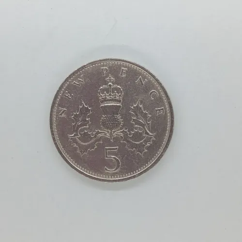 Moeda 5 New Pence 1969 - Reino Unido - Original