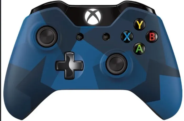 Controle Xbox One Original Camuflado Azul Perfeito