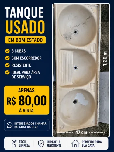 Tanque de 3 Cubas - R$ 80,00
