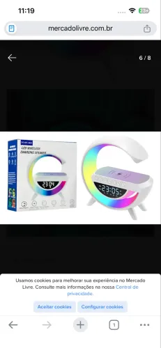 Vendo Caixa Som G Speaker Luminária RGB Carregador Indução
