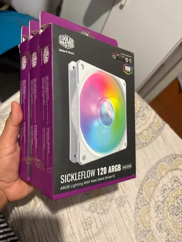 Kit 3 Fans Cooler Master Brancas 120mm