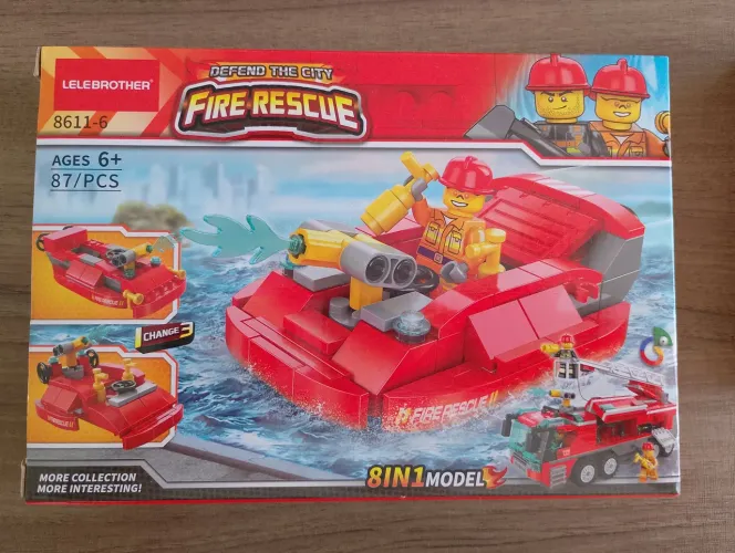 Blocos de Montar - Defend The city Firr Rescue 3 em 1 (8611-6)