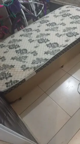 Cama boxe solteiro com colchao