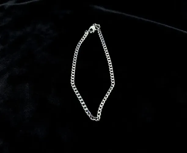 Pulseira Grumet Masculina - Banho de Ródio Premium (Prateada)