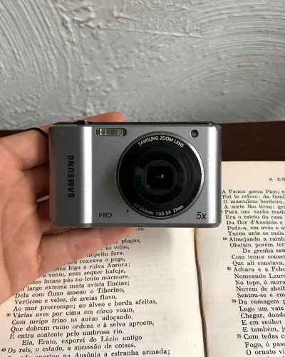 cybershot samsung es90 cinza completa - pronta pra uso!