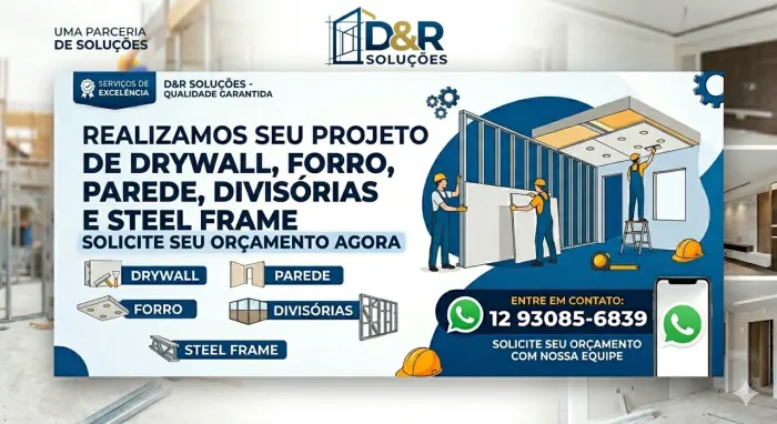 Gesso, Drywall, forro, parede, sanca, steel frame