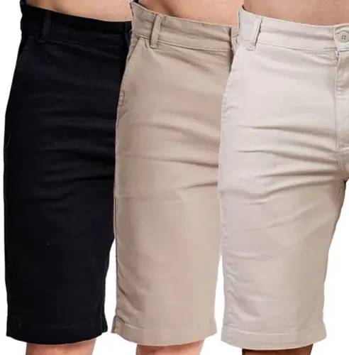 Bermudas Masculinas Brim c/ Lycra 