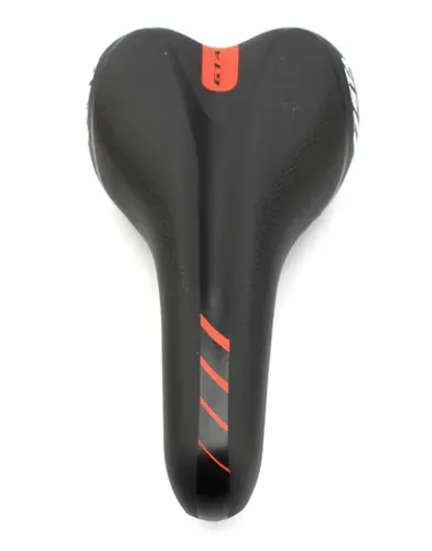Banco Selim Bicicleta Gta Nx Sport Preto Vermelho Largura 260x145mm 9964