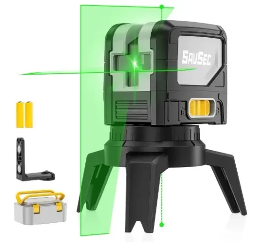 Nível Laser Verde Savsec 2 Linhas Com Estojo Rígido