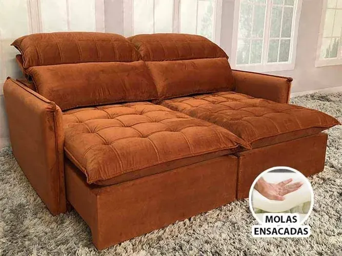 Sofá retrátil e reclinável 2,00m OFERTA !! A22M
