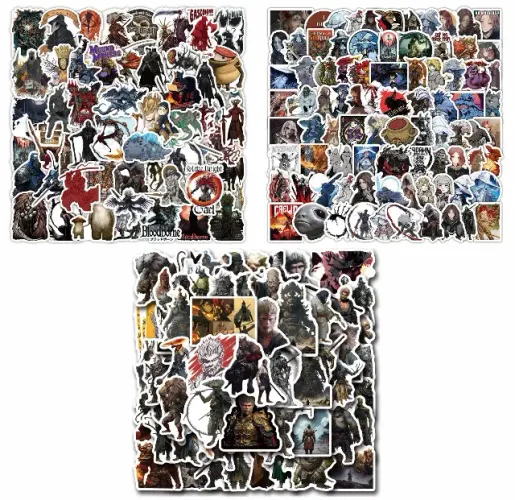 Kit 209 Adesivos de Elden Ring Dark Souls Black Myth - Wukong - Autocolantes Pcs Unidades