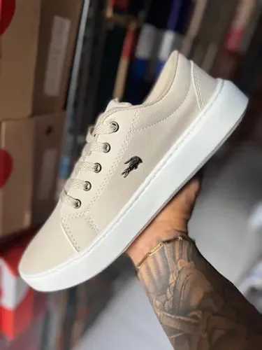 sapatenis lacoste branco beger