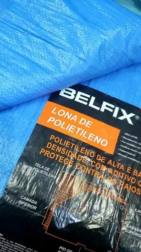 Lona De Polietileno Belfix 100 Micra C/ilhos 8x6m 68900