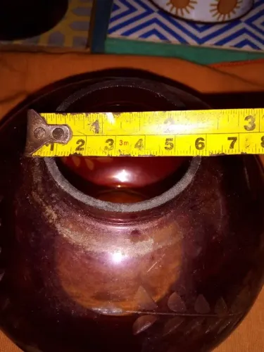 Globo Em Vidro Vermelho Antigo E Lapidado - leia o anuncio