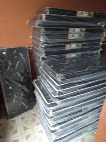 Colchão solteiro novos espuma tecido preto anti ácaro -NOVO