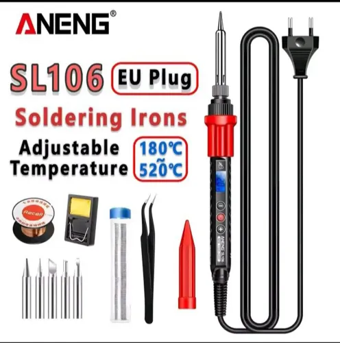 Ferro de Solda Elétrico Digital Ajustável ANENG SL106