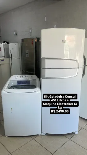 Geladeira + Máquina de Lavar Roupas