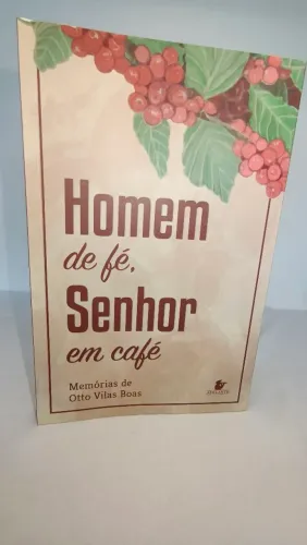 Livro homem de fé senhor em café