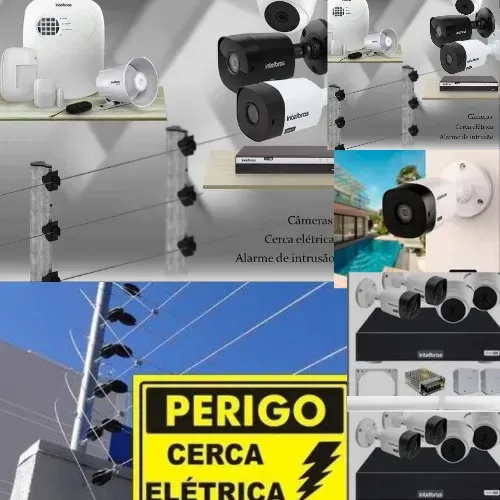 Cerca elétrica,  câmera de segurança,  alarme monitorado,  motor de portão 