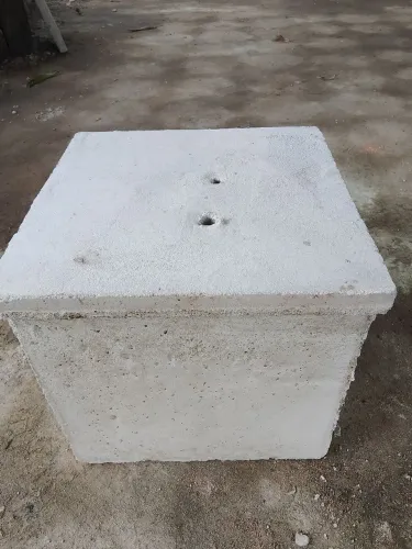 Caixa de concreto para instalação hidráulica