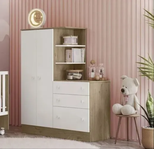 Guarda Roupa/Cômoda 2 Portas 3 Gavetas DIVIDIMOS EM ATÉ 10X SEM JUROS