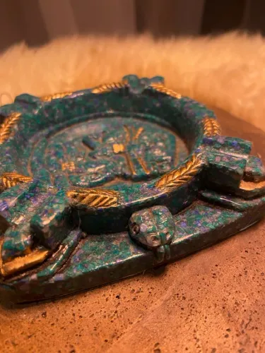 Escultura Mexicana Mistério Maia | Deusa Ixchel | Malaquita | DonaReliquias
