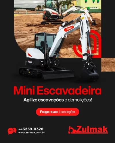 MINI ESCAVADEIRA - LOCAÇÃO.