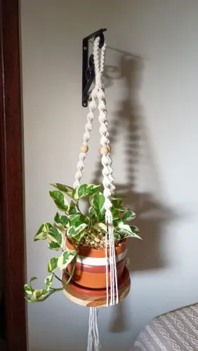 Suporte de macramê para vaso de plantas