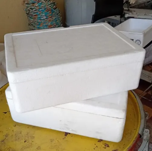 ? CAIXA DE ISOPOR TÉRMICA - 5 LITROS (P) | 10 unidades: R$ 6,00 cada (R$ 100,00 o lote)