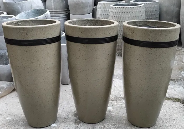 Vasos fibra com cimento