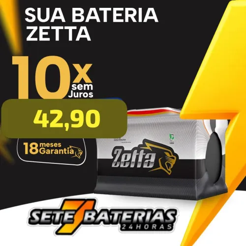 Bateria Zetta 60ah para gol, Voyage, Saveiro, Strada, celta, Classic, HB20 , Argo, cronos,