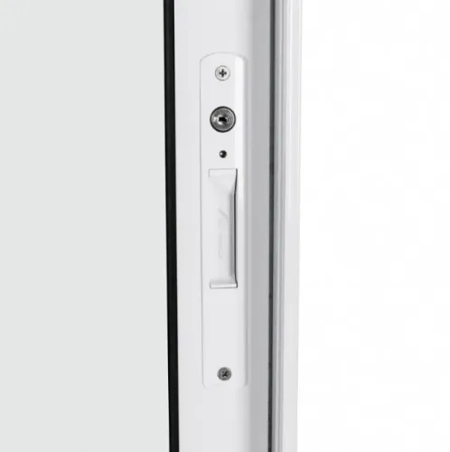 Porta de correr de vidro 2 folhas aluminio branco