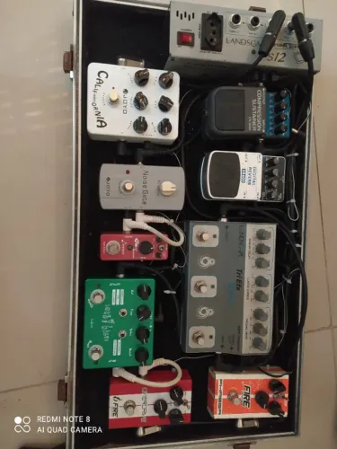 Setup de pedais. Pedaleira de guitarra 