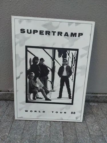 Poster Banda SUPERTRAMP tour 1988 original da época.