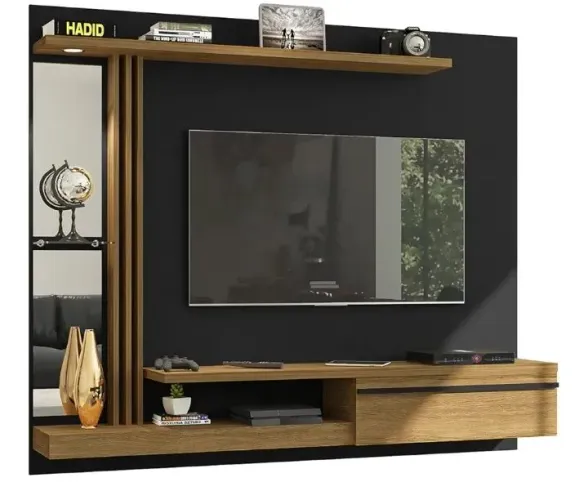 Painel Preto com prateleira