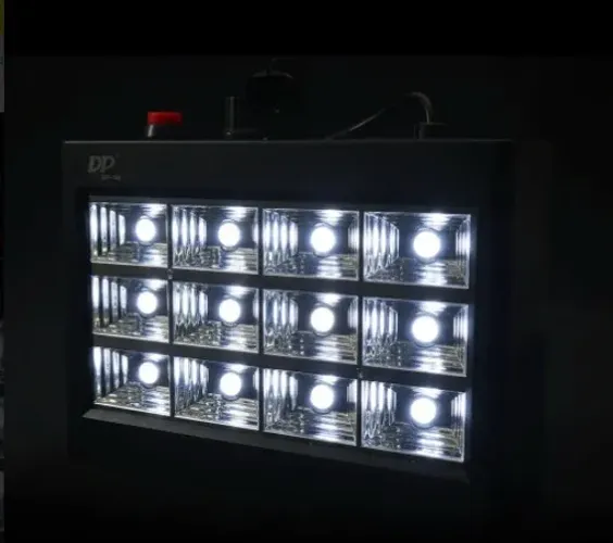 Strobo Led Canhão Luz Iluminação Festa Balada 12 Leds