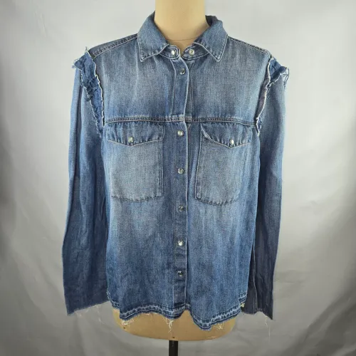 Jaqueta jeans leve M feminina seven for all mankind original