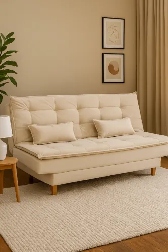Sofá Cama Premium 1,80m Linho. Pronta Entrega. 2111