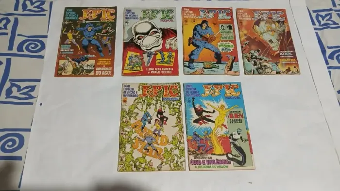 epic marvel - aventura e ficção - 6 gibis completos