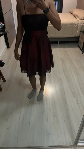 Vestido de Festa Bordo 